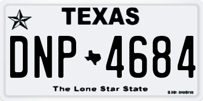 TX license plate DNP4684