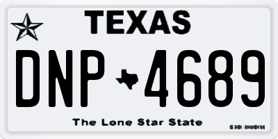 TX license plate DNP4689