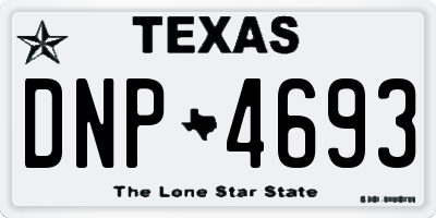 TX license plate DNP4693