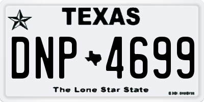 TX license plate DNP4699