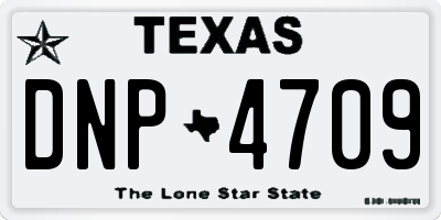 TX license plate DNP4709
