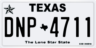 TX license plate DNP4711