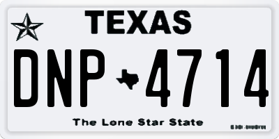 TX license plate DNP4714