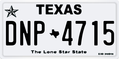 TX license plate DNP4715