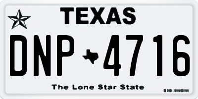 TX license plate DNP4716