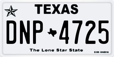 TX license plate DNP4725