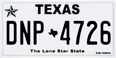 TX license plate DNP4726