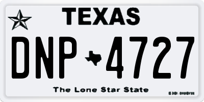 TX license plate DNP4727