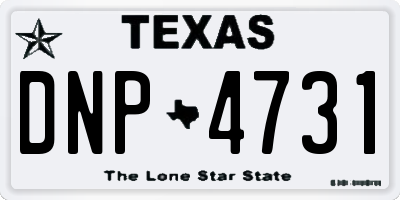 TX license plate DNP4731