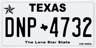 TX license plate DNP4732