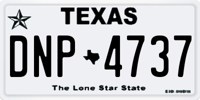 TX license plate DNP4737