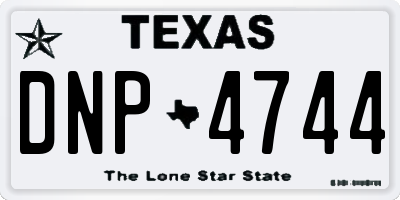 TX license plate DNP4744