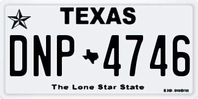 TX license plate DNP4746