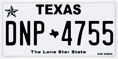 TX license plate DNP4755