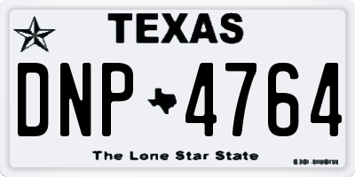 TX license plate DNP4764