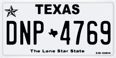 TX license plate DNP4769