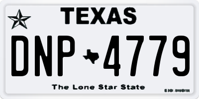 TX license plate DNP4779
