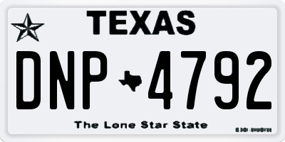 TX license plate DNP4792