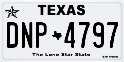 TX license plate DNP4797
