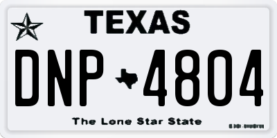 TX license plate DNP4804