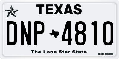 TX license plate DNP4810