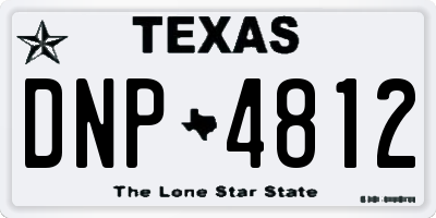 TX license plate DNP4812