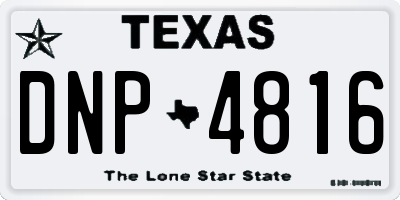 TX license plate DNP4816