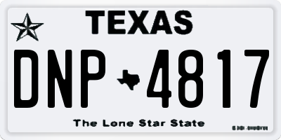 TX license plate DNP4817