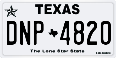 TX license plate DNP4820
