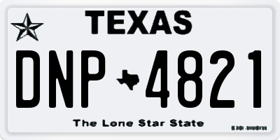 TX license plate DNP4821