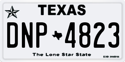 TX license plate DNP4823