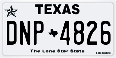 TX license plate DNP4826