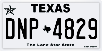 TX license plate DNP4829