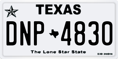 TX license plate DNP4830