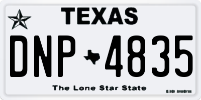 TX license plate DNP4835