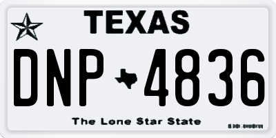 TX license plate DNP4836