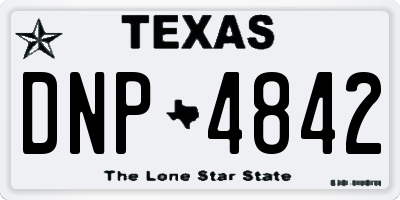 TX license plate DNP4842