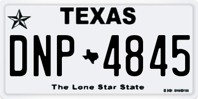TX license plate DNP4845