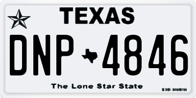 TX license plate DNP4846