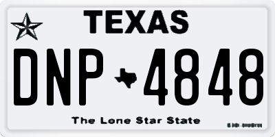 TX license plate DNP4848