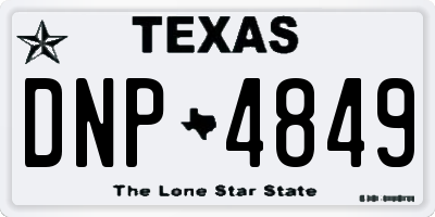 TX license plate DNP4849