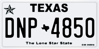 TX license plate DNP4850