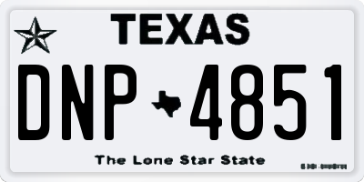 TX license plate DNP4851