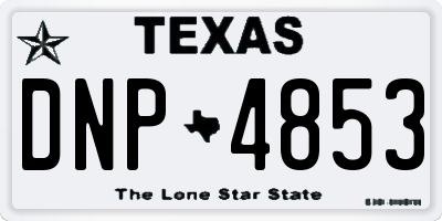TX license plate DNP4853