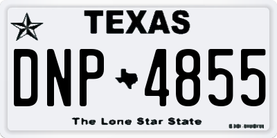 TX license plate DNP4855