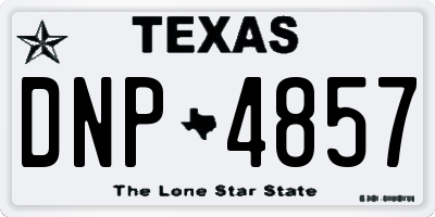 TX license plate DNP4857