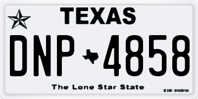 TX license plate DNP4858