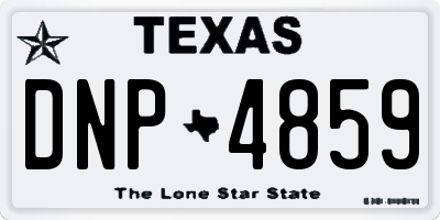 TX license plate DNP4859