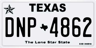 TX license plate DNP4862