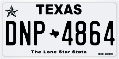 TX license plate DNP4864